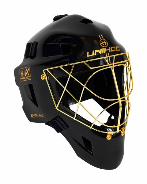 Unihoc Alpha Prime Evolab (25) Maalivahdin maski Musta-Kulta