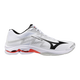 Mizuno Wave Lightning Pro (26) Miesten Sis&auml;pelikeng&auml;t (White/Black/Fiery Red)